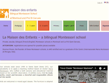Tablet Screenshot of maisondesenfantsmontessori.com